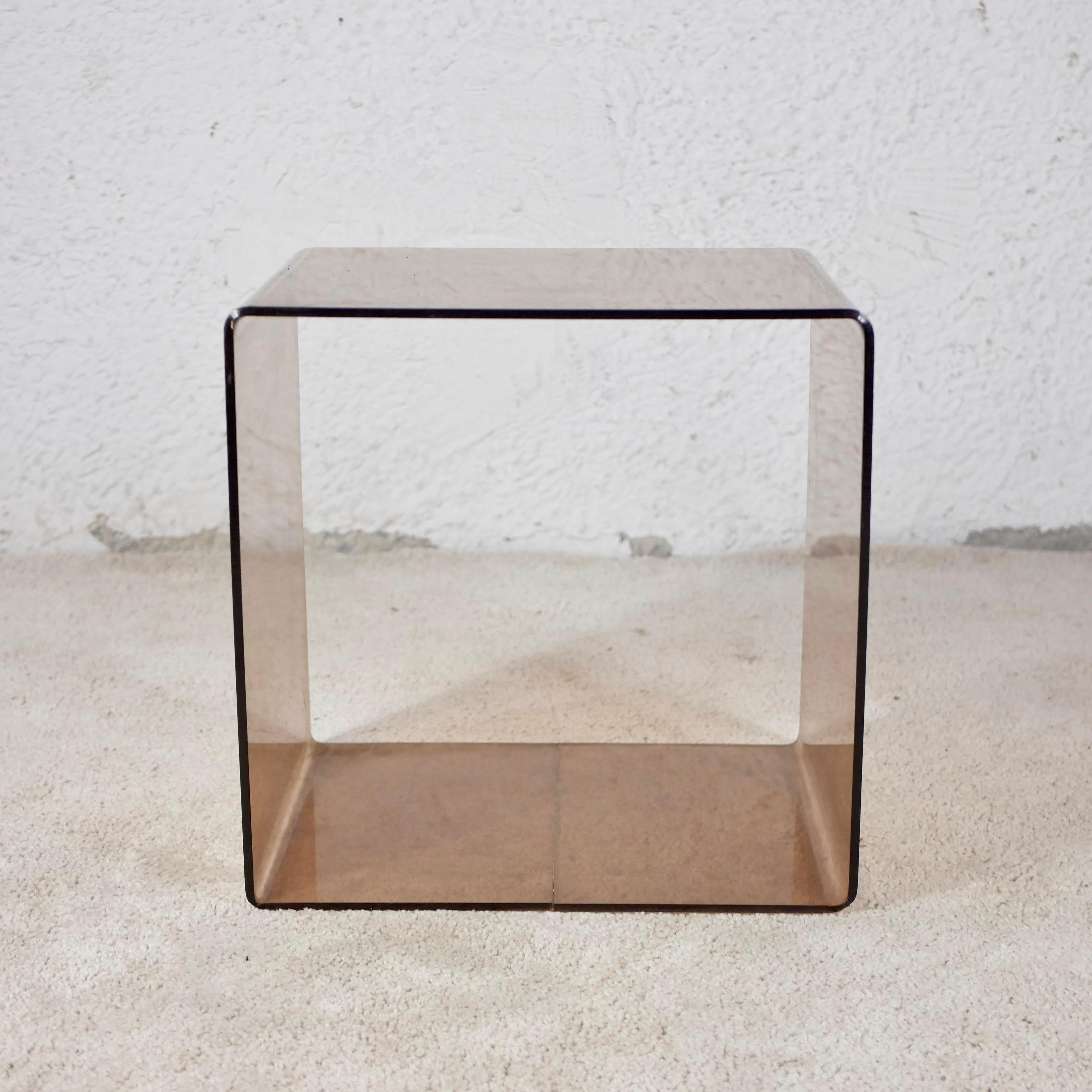Late 20th Century Set of 4 plexiglass cubes by Michel Dumas for Roche Bobois, France, 1970s