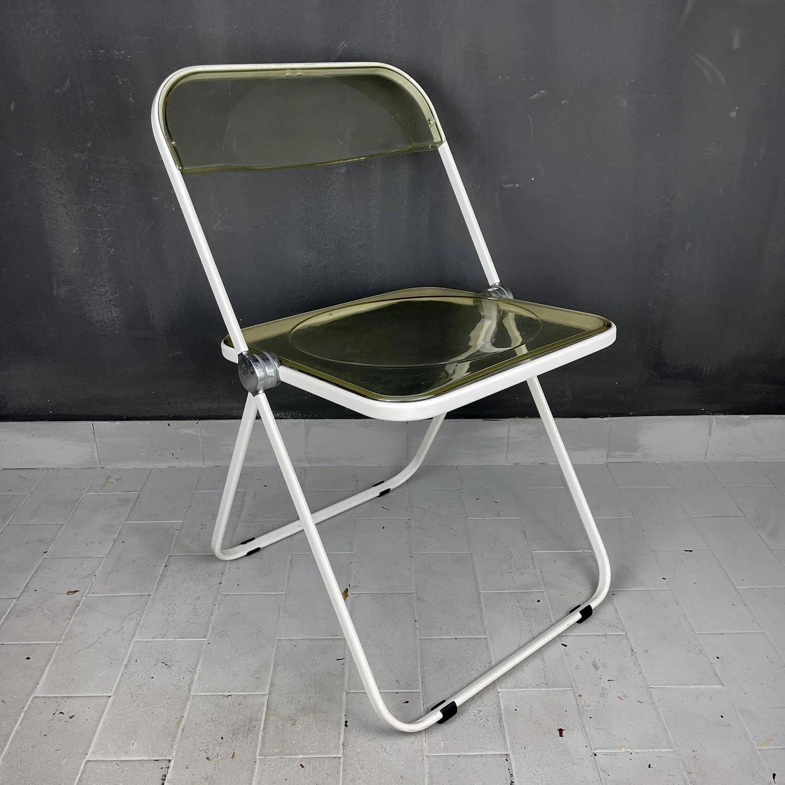 20th Century Set of 4 Plia folding chairs by Giancarlo Piretti for Castelli Italy 1960s  For Sale