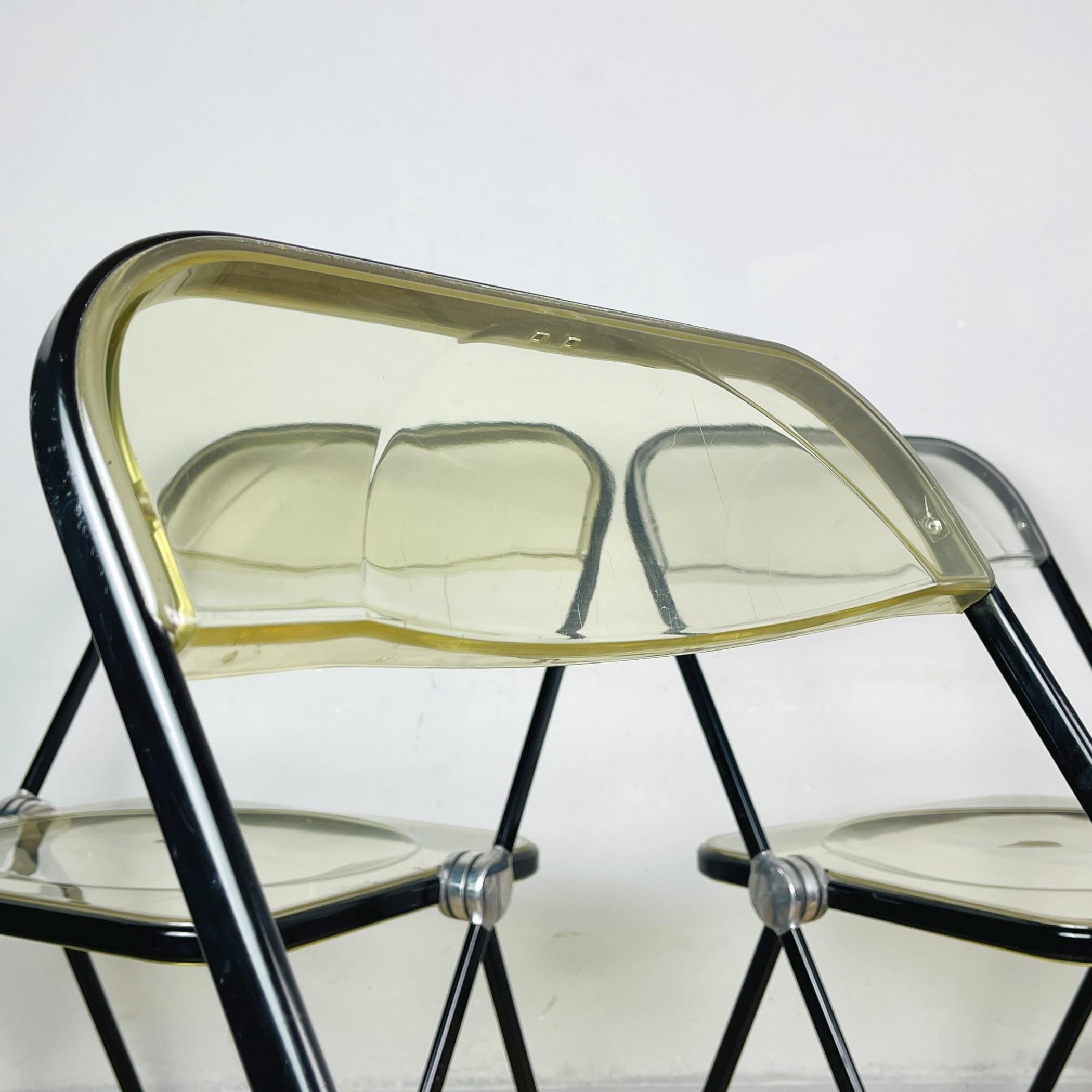 Set of 4 Plia Folding Chairs by Giancarlo Piretti for Castelli, Italy, 1970s 6