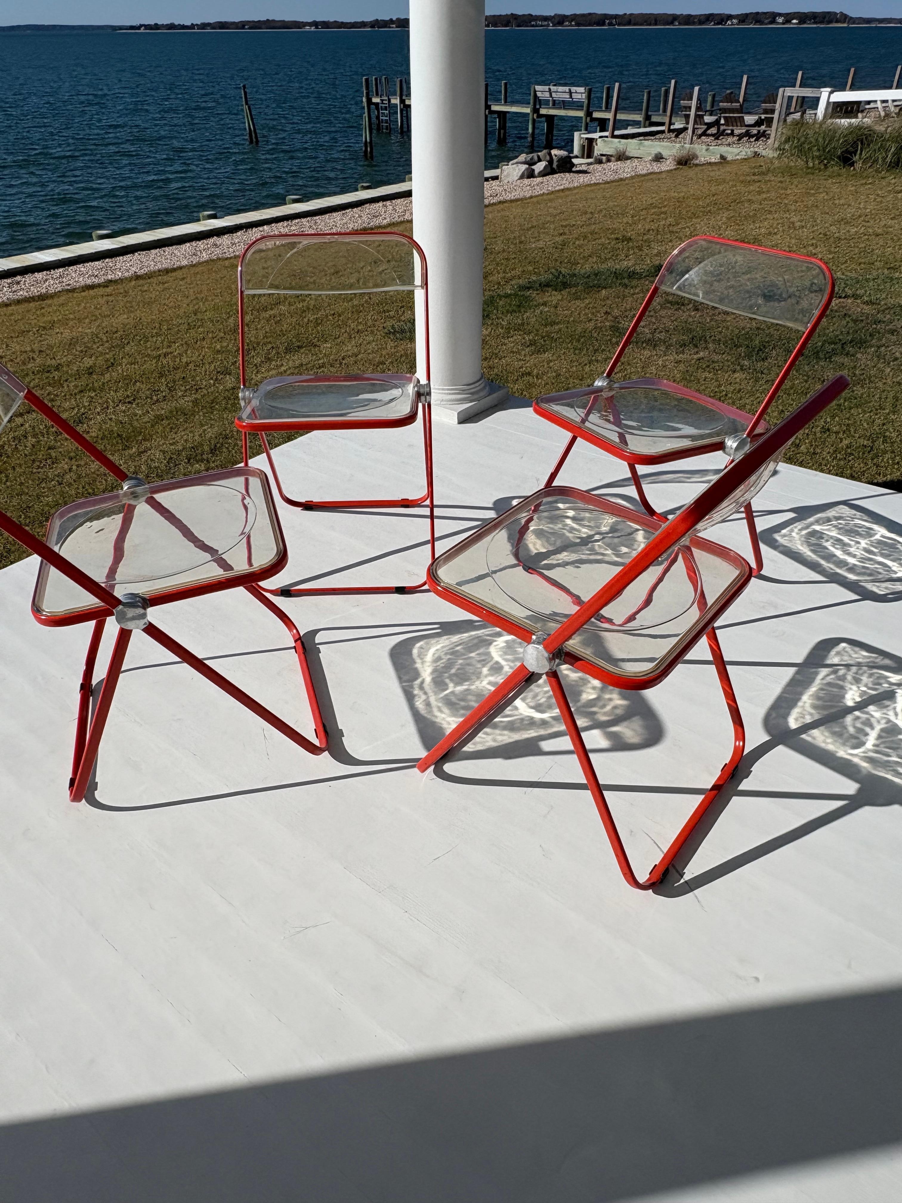 Ensemble de 4 chaises pliantes italiennes 