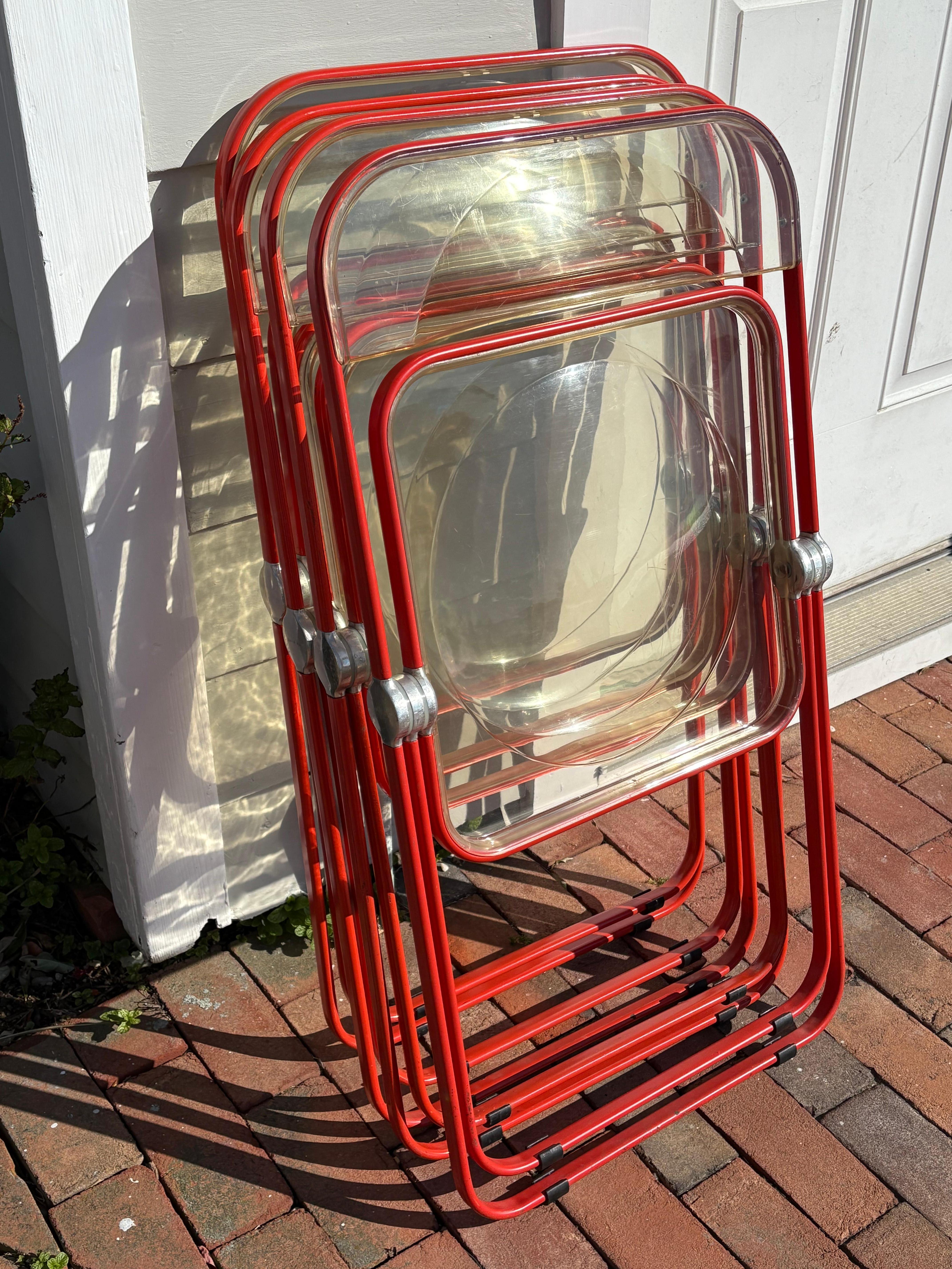 Ensemble de 4 chaises pliantes italiennes 