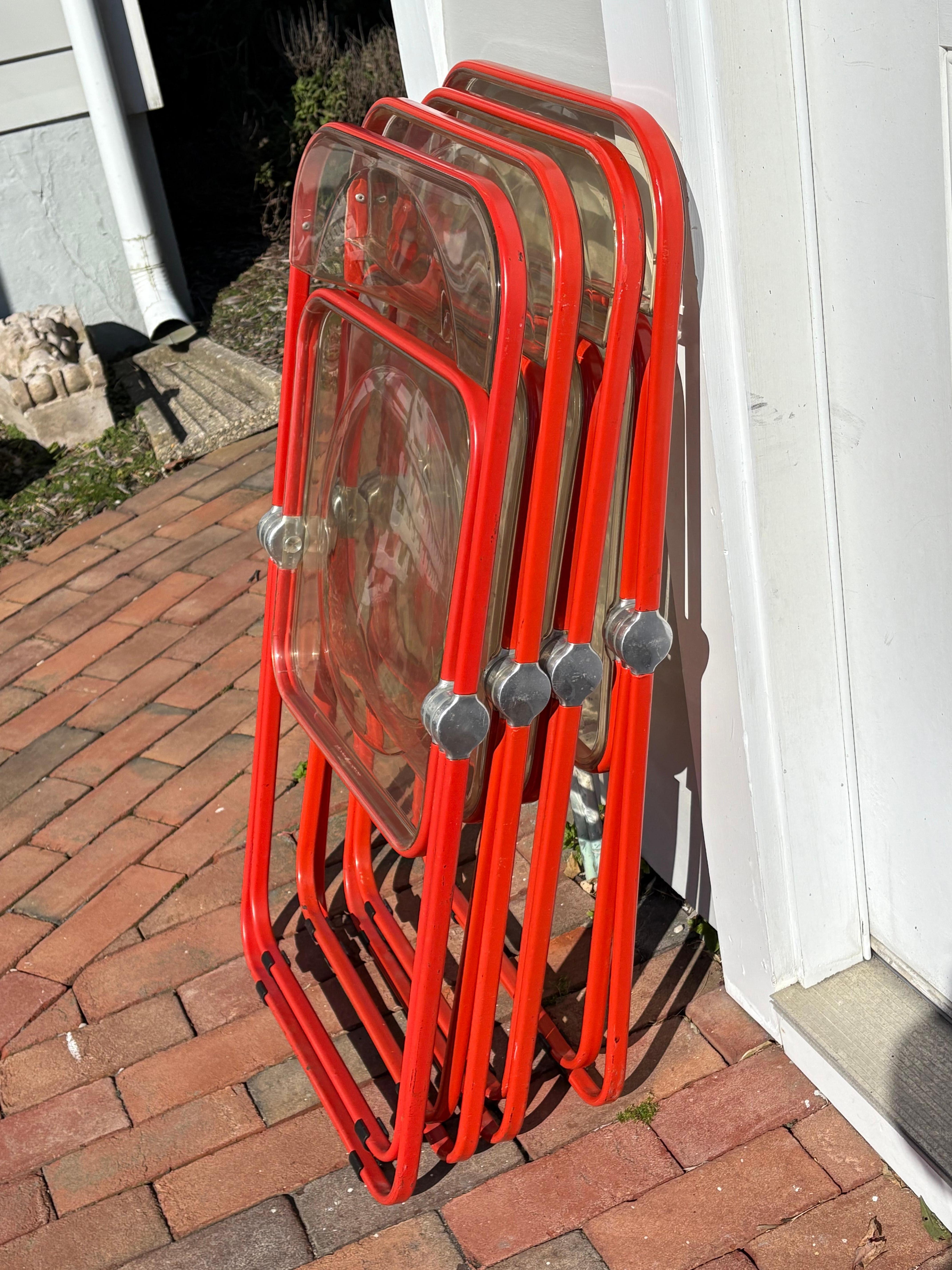 Ensemble de 4 chaises pliantes italiennes 