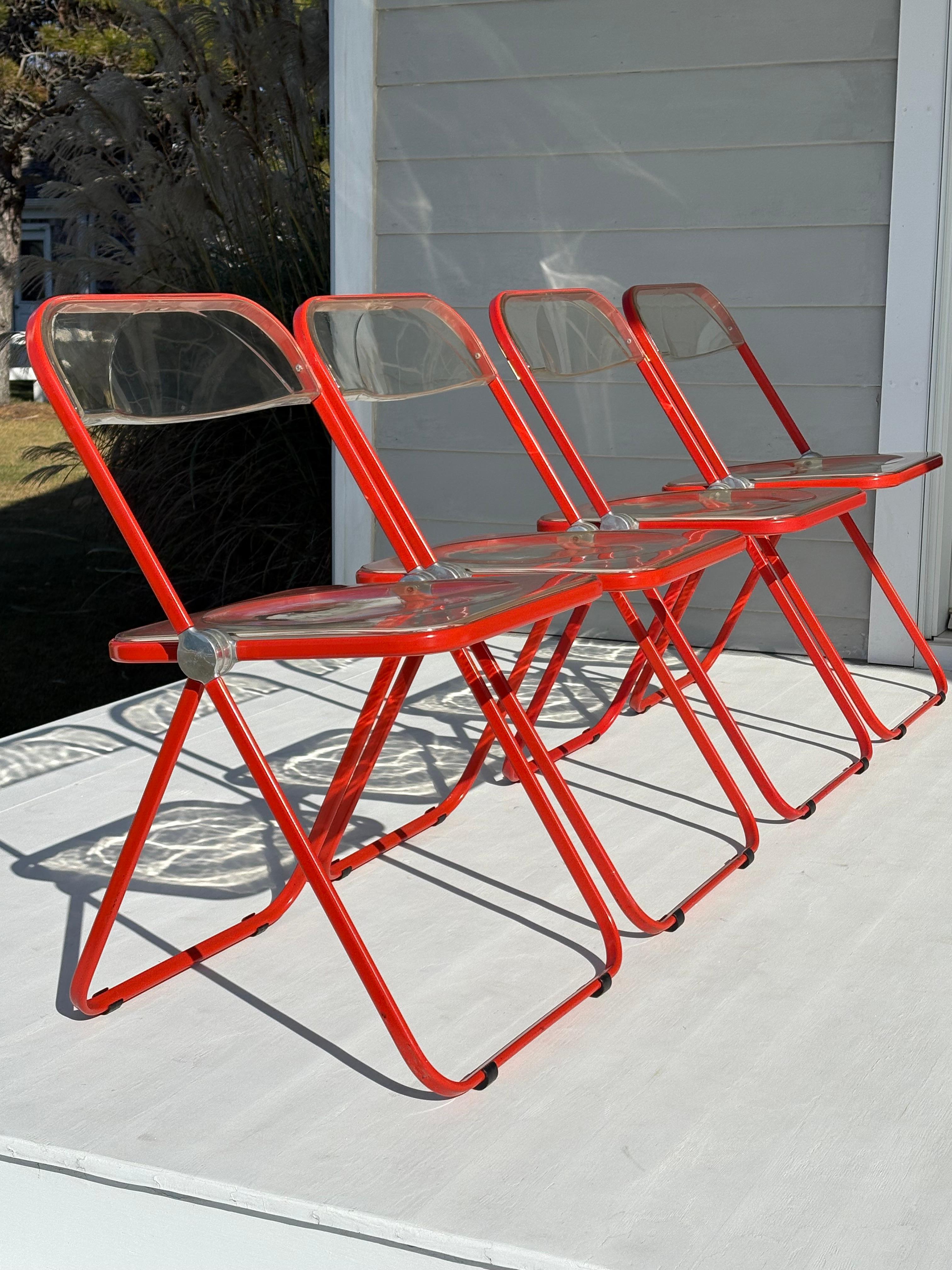 Ensemble de 4 chaises pliantes italiennes 