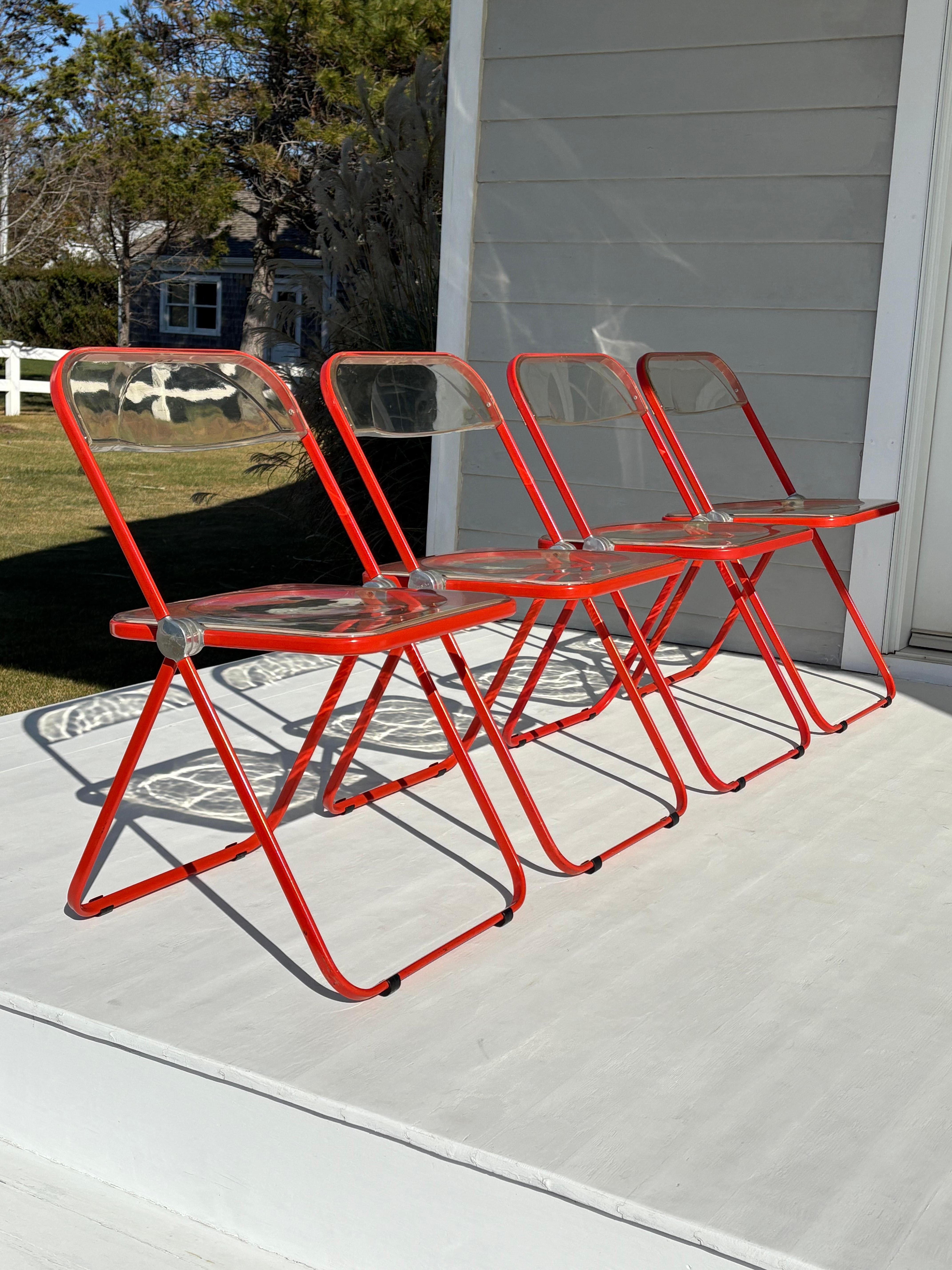 Ensemble de 4 chaises pliantes italiennes 