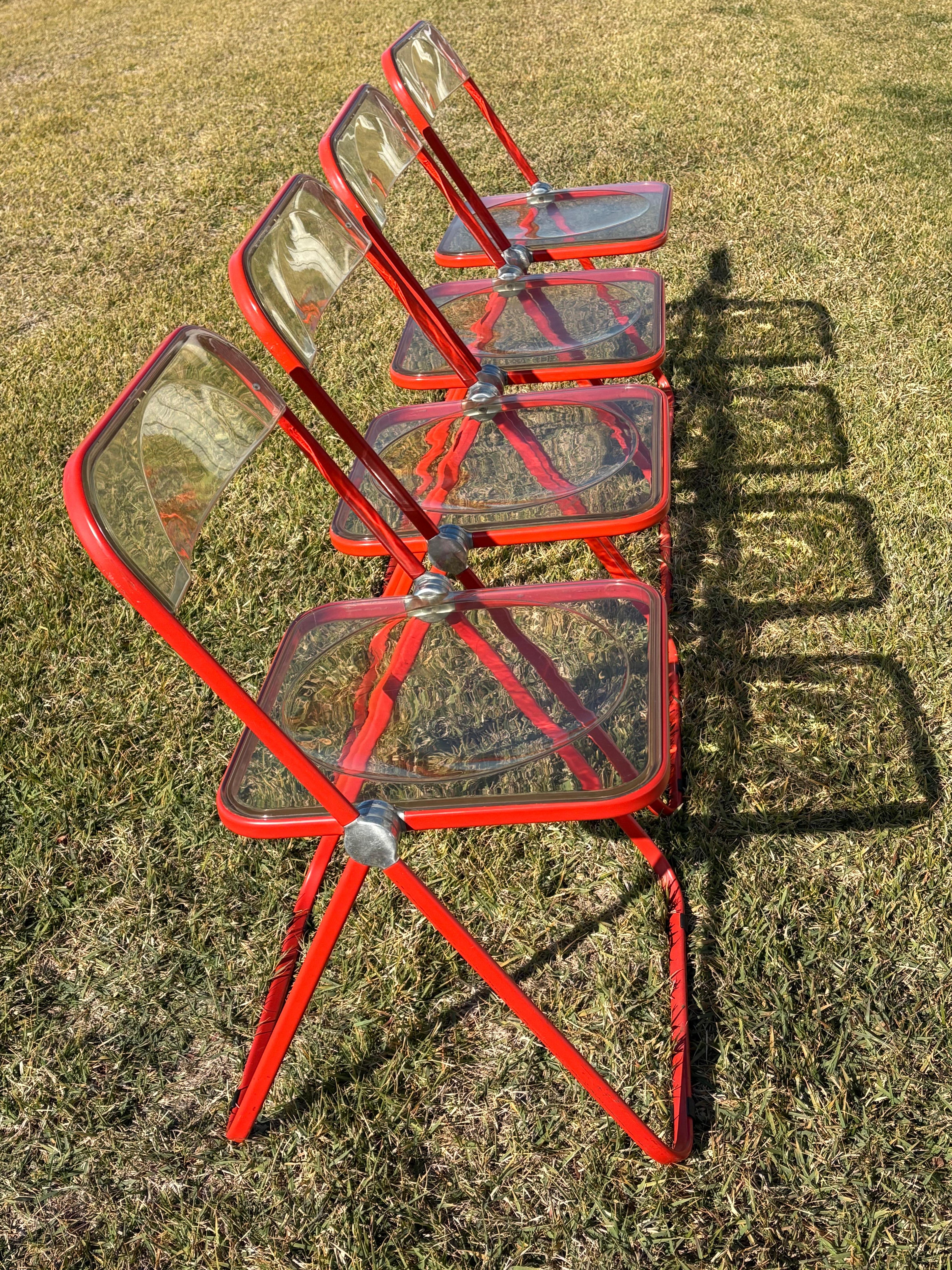 Ensemble de 4 chaises pliantes italiennes 