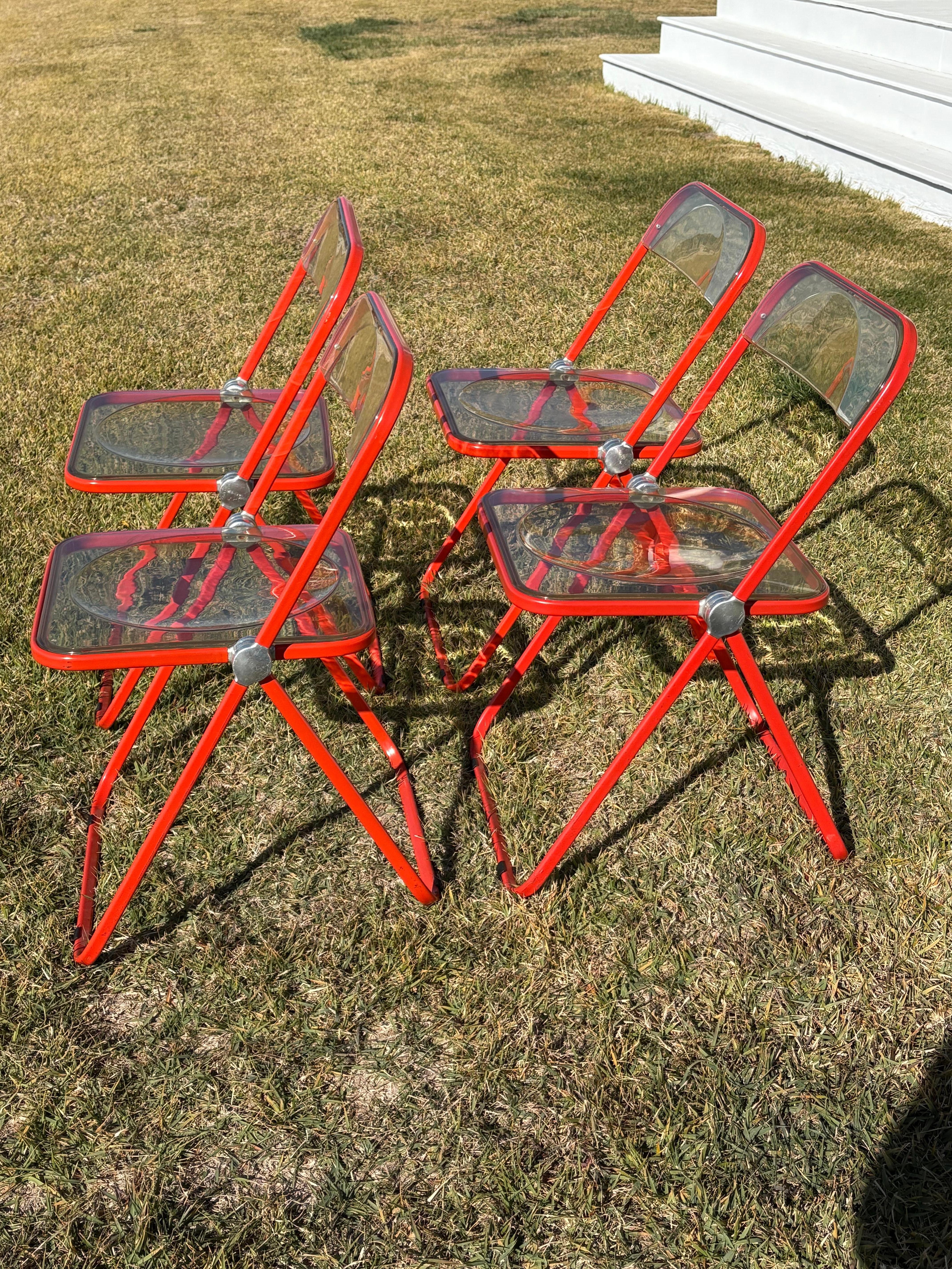 Ensemble de 4 chaises pliantes italiennes 