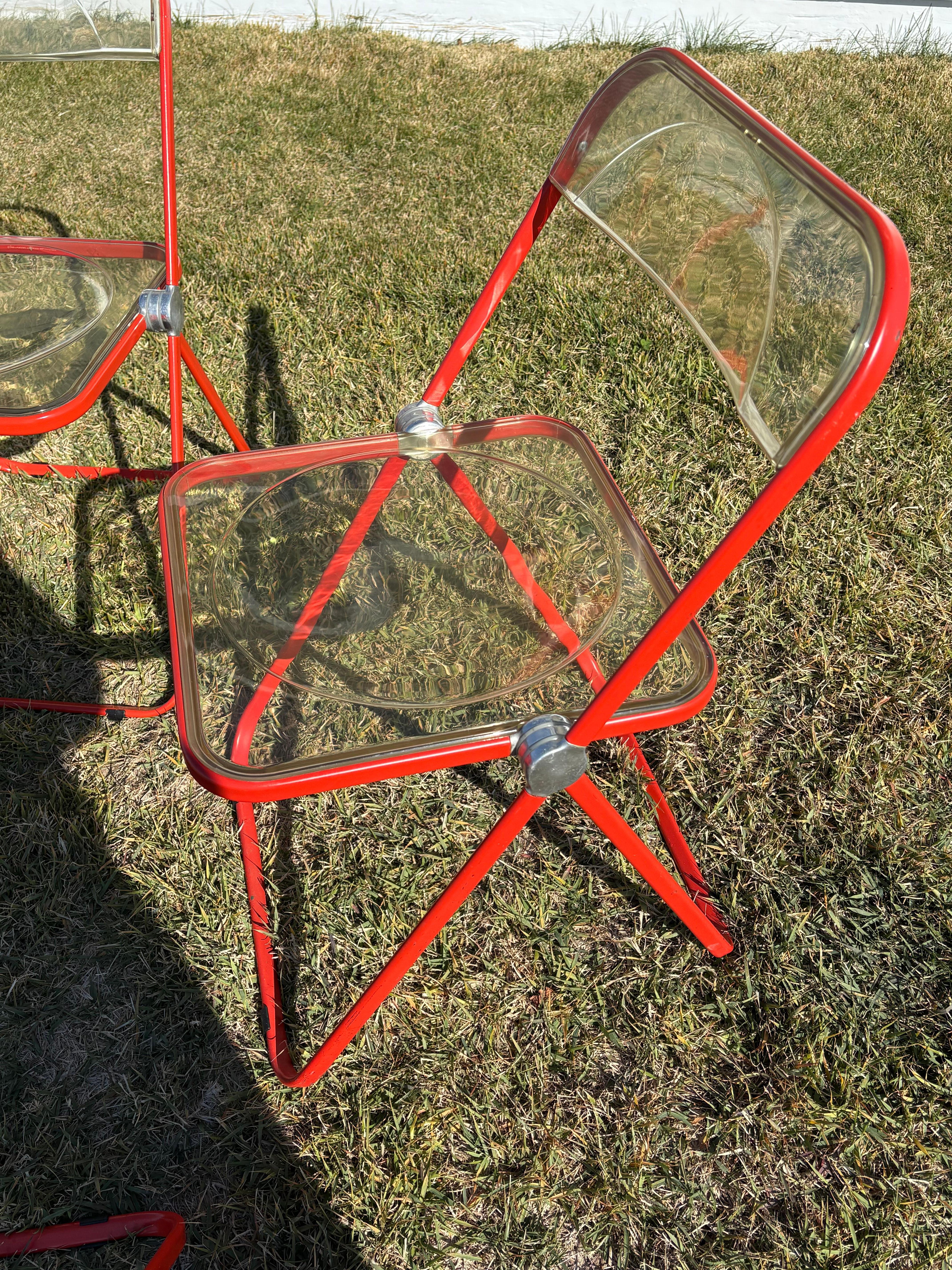 Ensemble de 4 chaises pliantes italiennes 