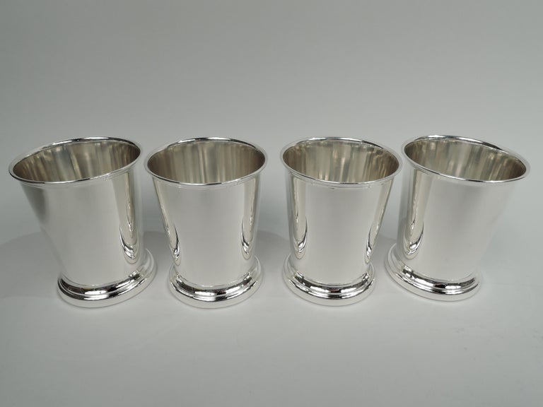 Set of 4 Poole Sterling Silver Mint Julep Cups For Sale at 1stDibs