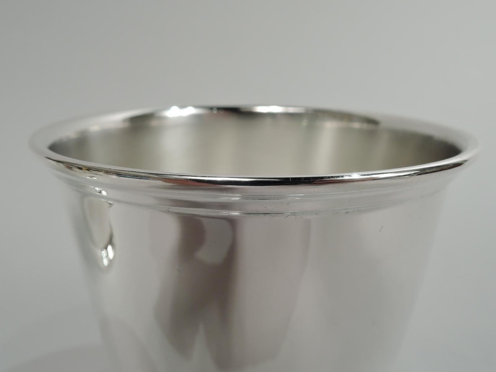 Modern Set of 4 Poole Sterling Silver Mint Julep Cups
