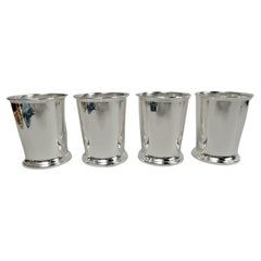 Set of 4 Poole Sterling Silver Mint Julep Cups