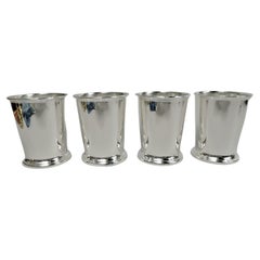 Ensemble de 4 tasses à Julep Poole en argent sterling et menthe