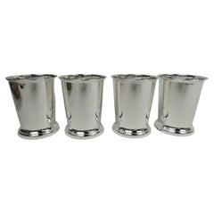 Set of 4 Poole Sterling Silver Mint Julep Cups
