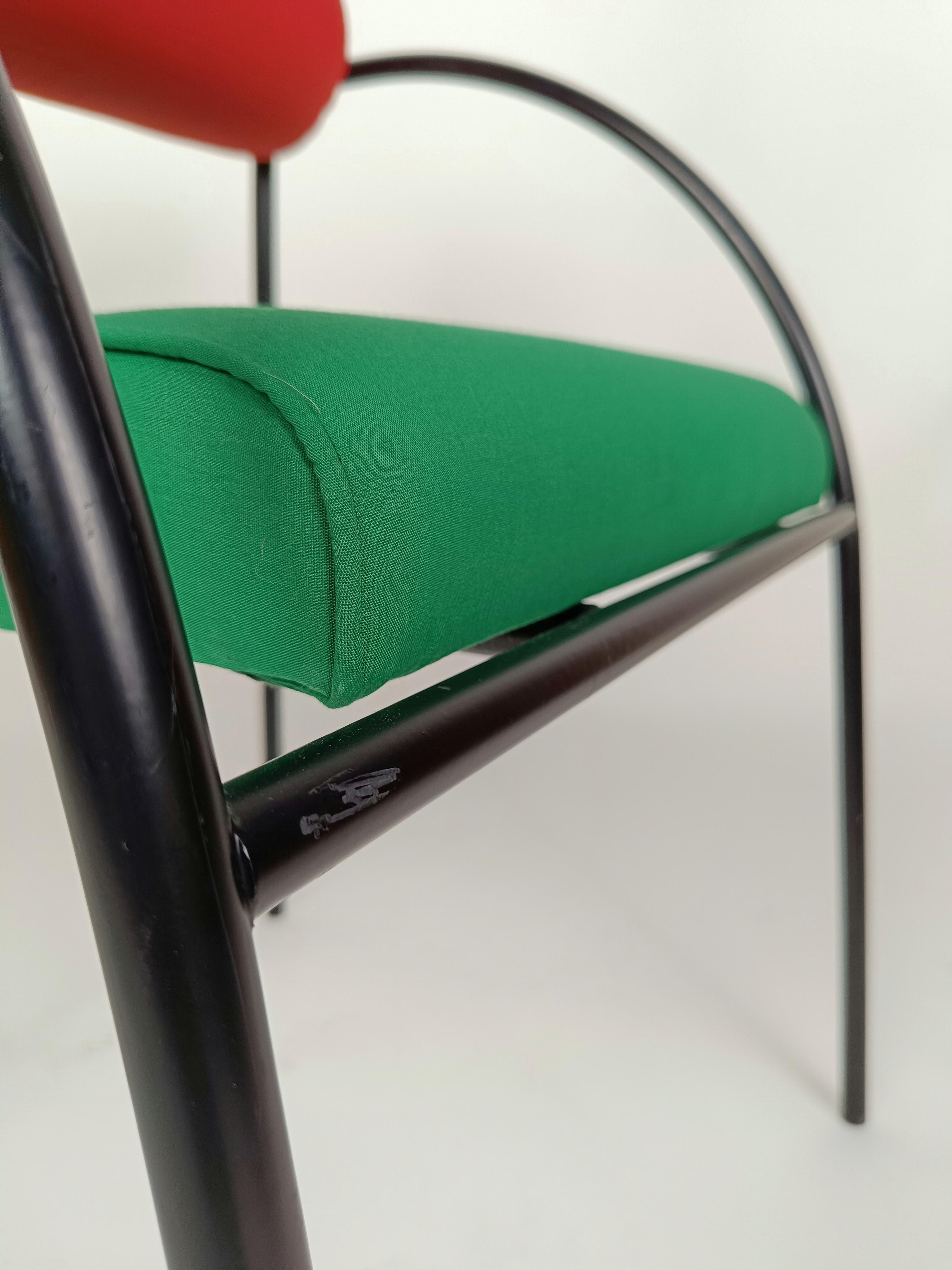 Set of 4 Post Modern Chairs Model Vienna by Rodney Kinsman for Bieffeplast For Sale 11