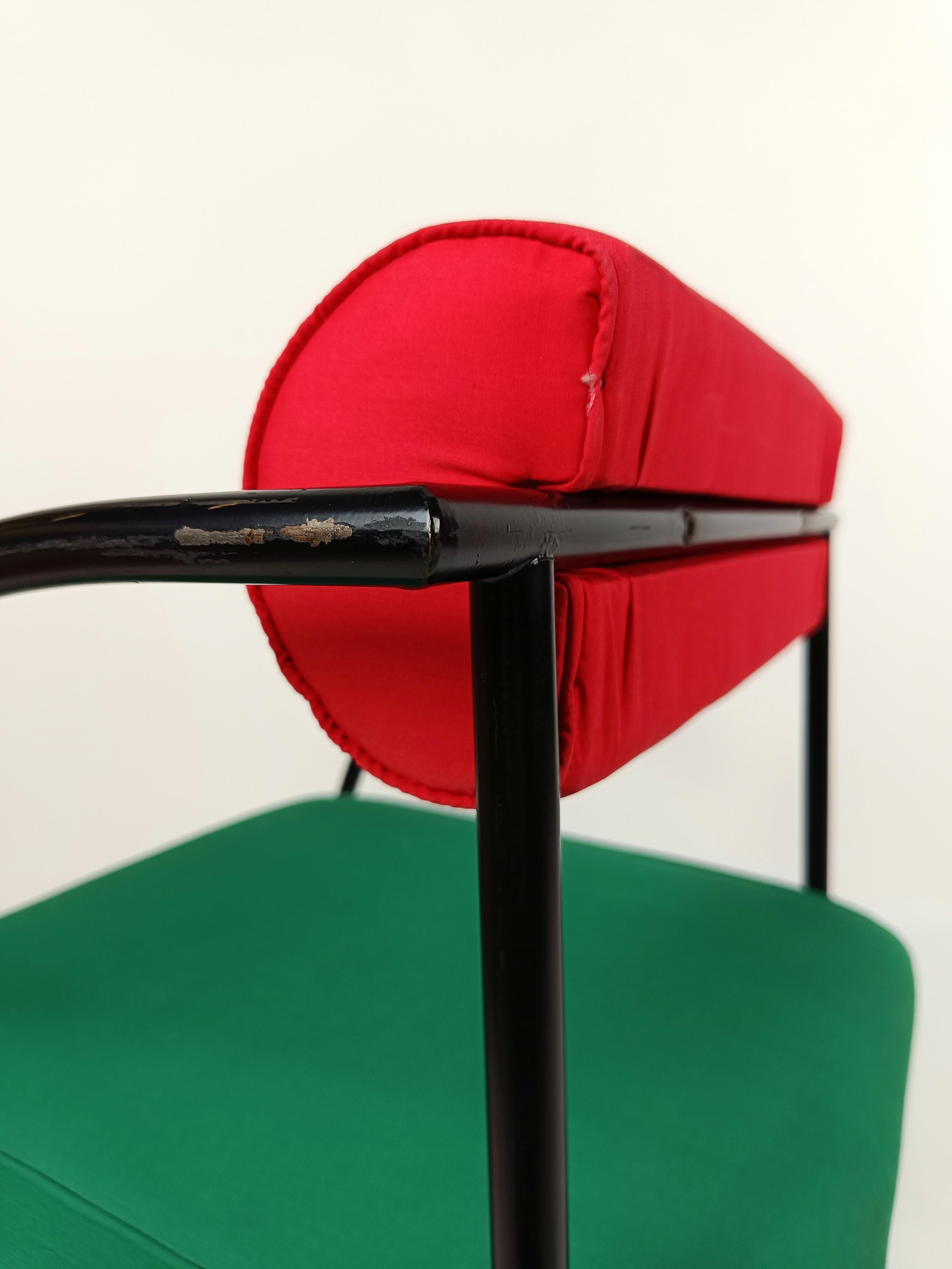 Set of 4 Post Modern Chairs Model Vienna by Rodney Kinsman for Bieffeplast For Sale 12