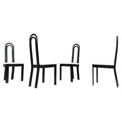 Set of 4 post modern dining chairs, 1980s
