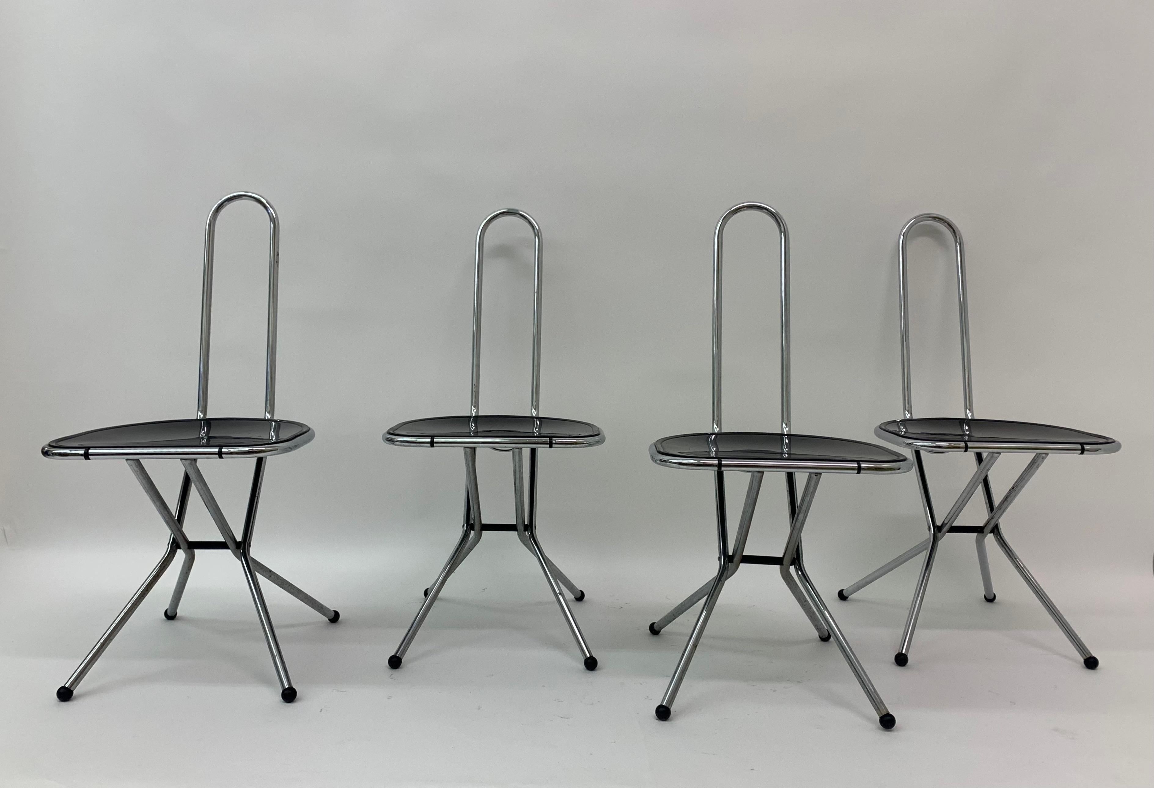 Set of 4 Post modern folding chairs by Niels Gammelgaard for Ikea , 1980’s For Sale 6