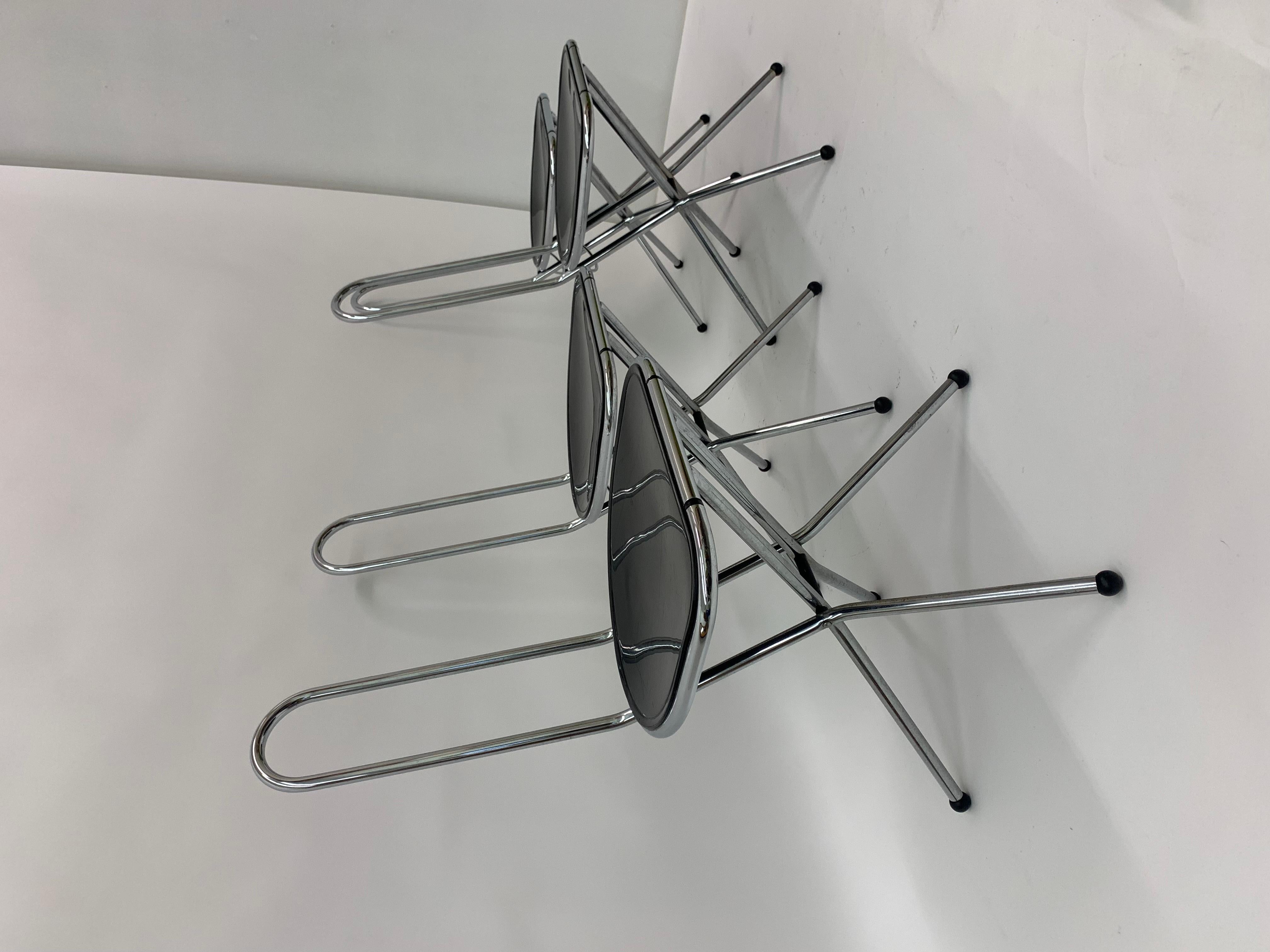 Set of 4 Post modern folding chairs by Niels Gammelgaard for Ikea , 1980’s For Sale 10