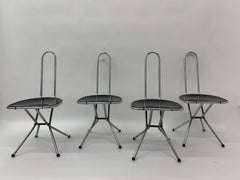 Set of 4 Post modern folding chairs by Niels Gammelgaard for Ikea , 1980’s