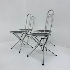 Set of 4 Post modern folding chairs by Niels Gammelgaard for Ikea , 1980’s