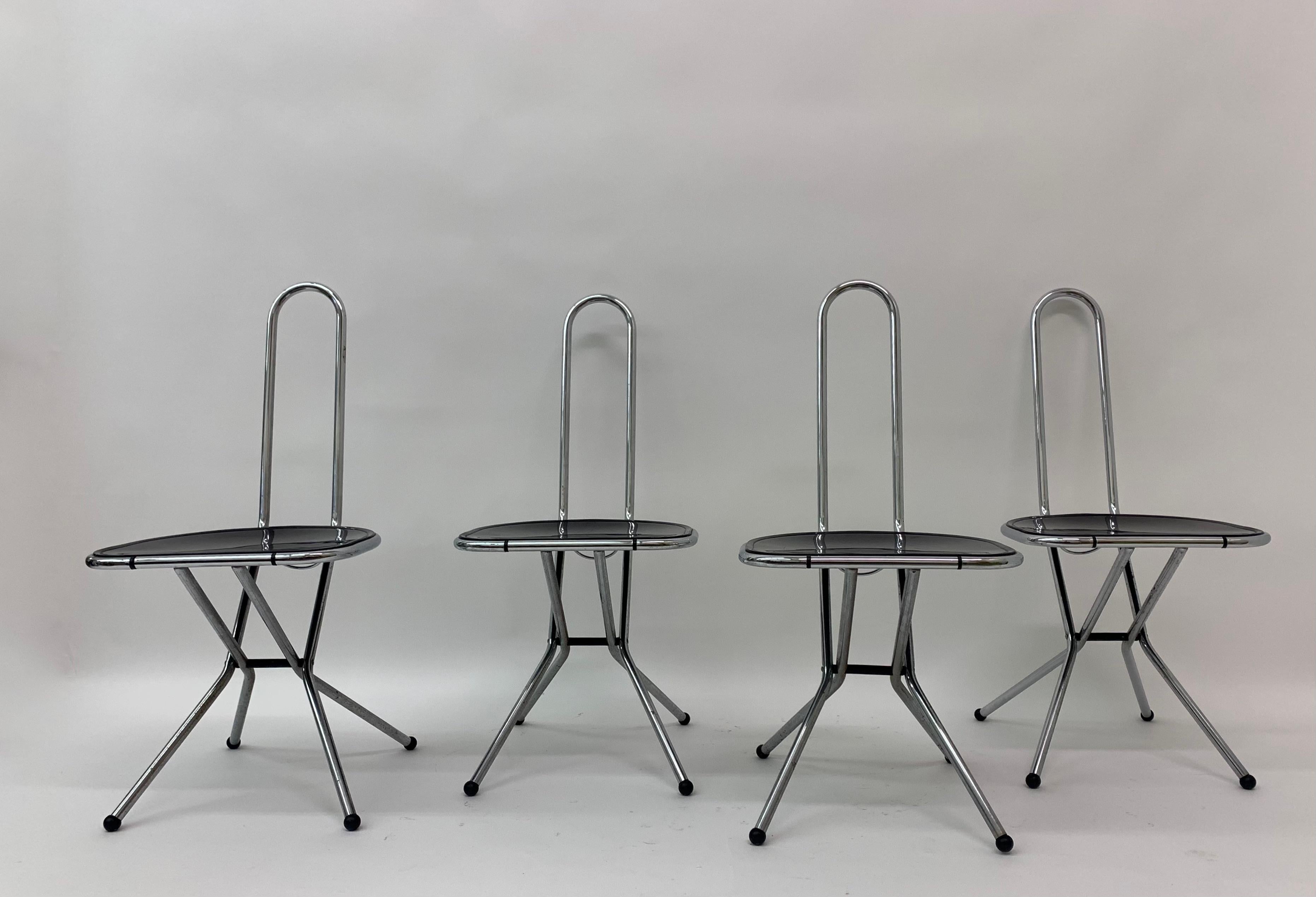 Svedese Set di 4 sedie pieghevoli post-moderne di Niels Gammelgaard per Ikea , anni '80 in vendita