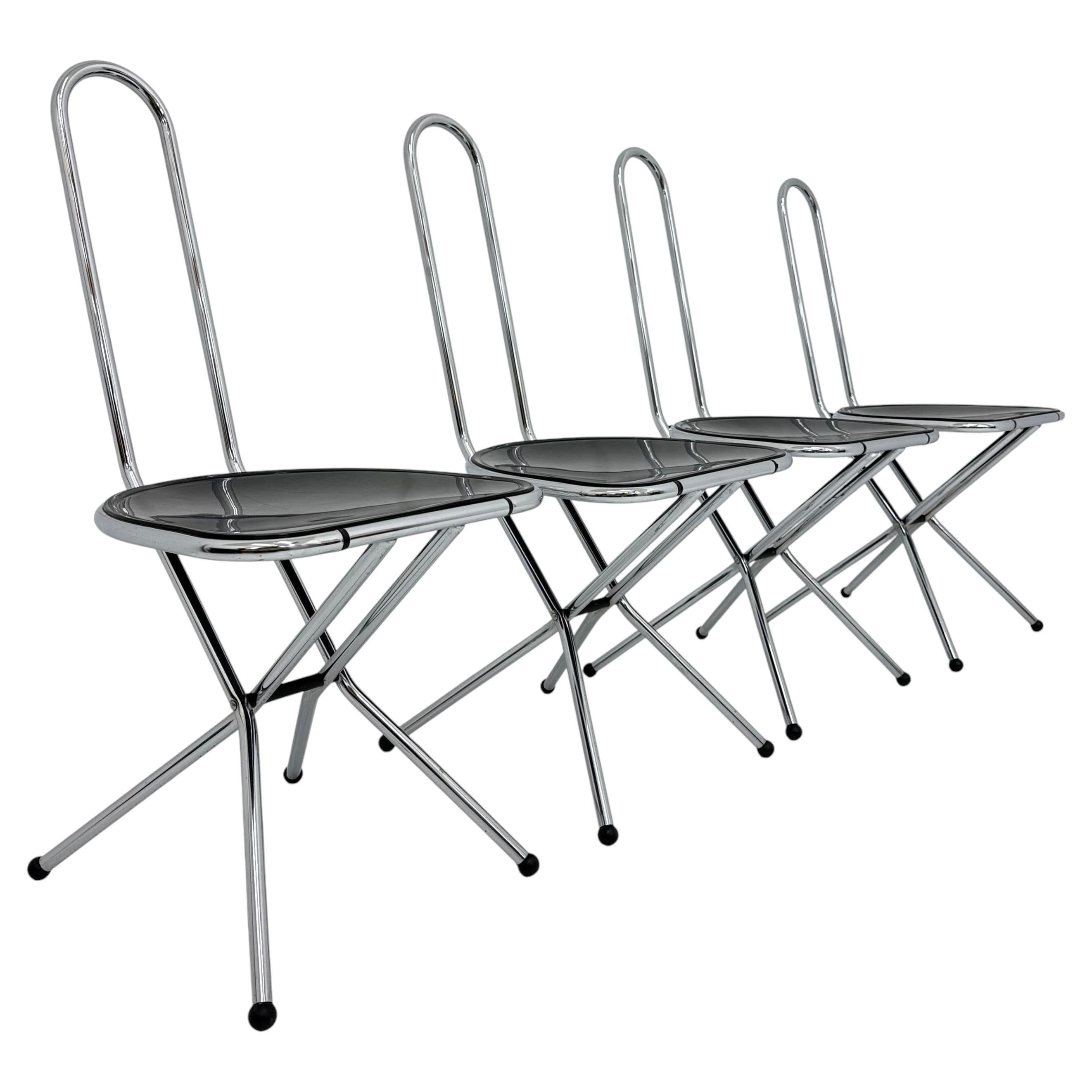 Set of 4 Post modern folding chairs by Niels Gammelgaard for Ikea , 1980’s
