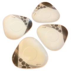 Ensemble de 4 assiettes post-modernes / époque Memphis par Kato Kogei pour Fujimori Sonata