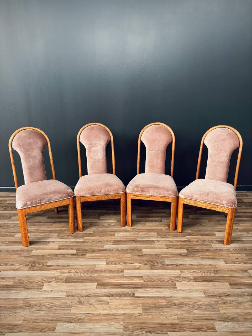 Postmoderne Ensemble de 4 chaises de salle à manger en Oak Modernity en vente