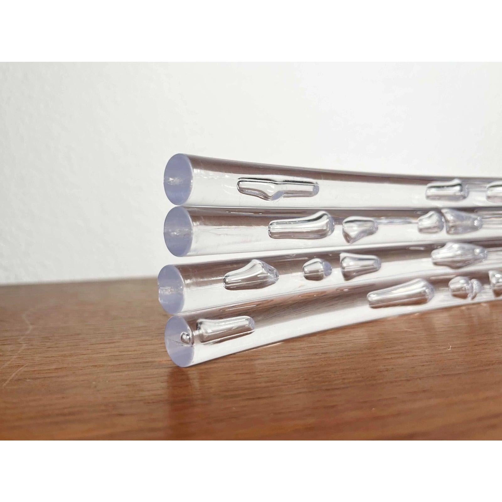 Plastica Set di 4 appendiabiti postmoderni in acrilico, anni '80 in vendita