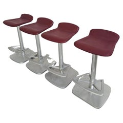 Set of 4 Postmodern Bar Stools by Indecasa designed by Joan Casas, Spain 1980s