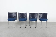 Set of 4 Postmodern Castelijn Dining Chairs in Navy and Cobalt
