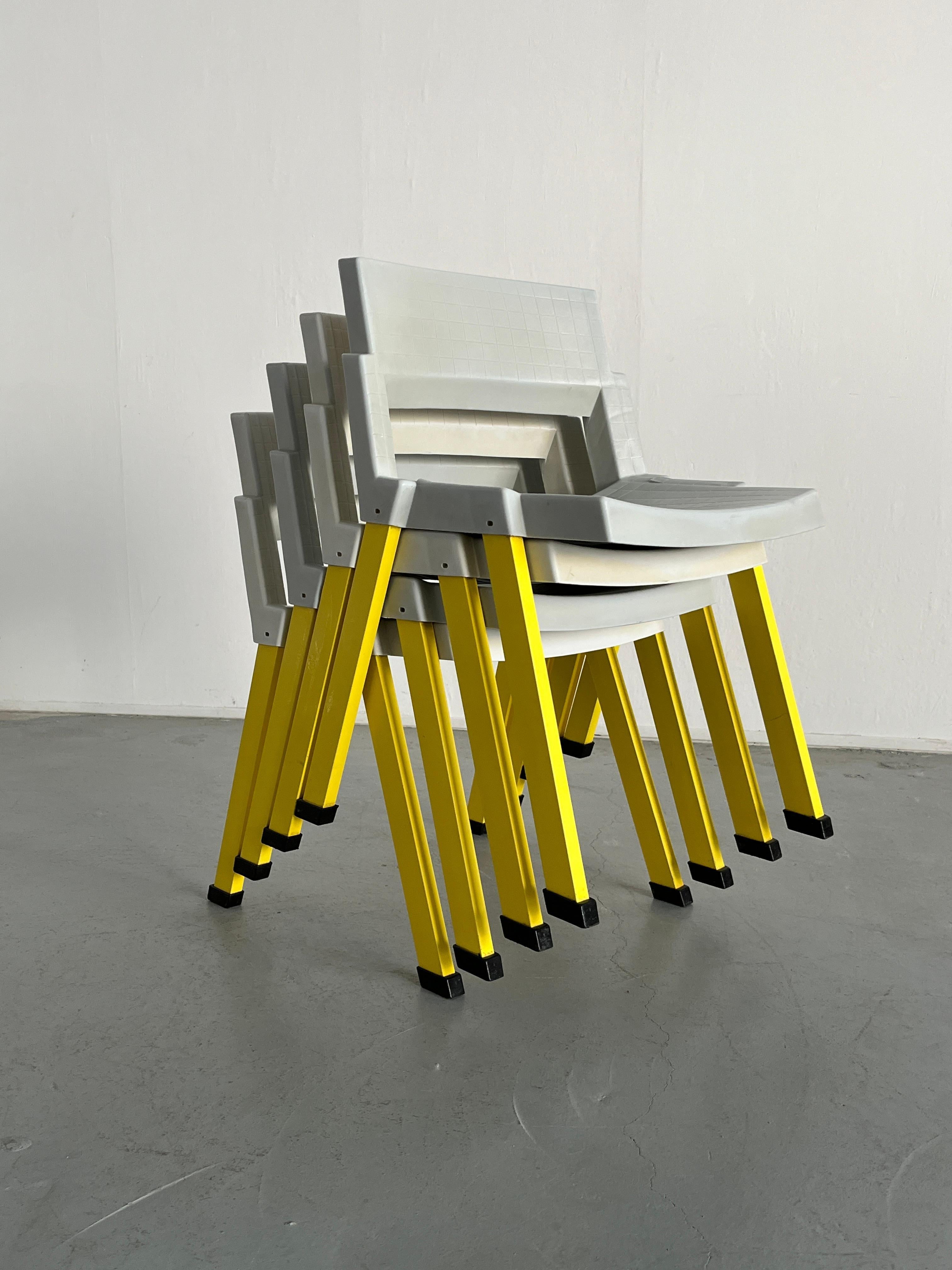 Set of 4 Postmodern 'City' Chairs by Paolo Orlandini and Roberto Lucci for Lamm For Sale 4