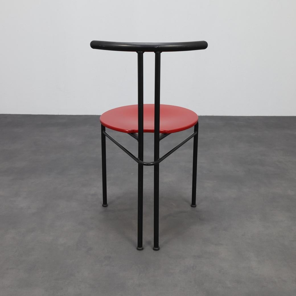 Satz von 4 postmodernen Esszimmerstühlen, 1980er Jahre im Zustand „Gut“ im Angebot in DE KWAKEL, NL