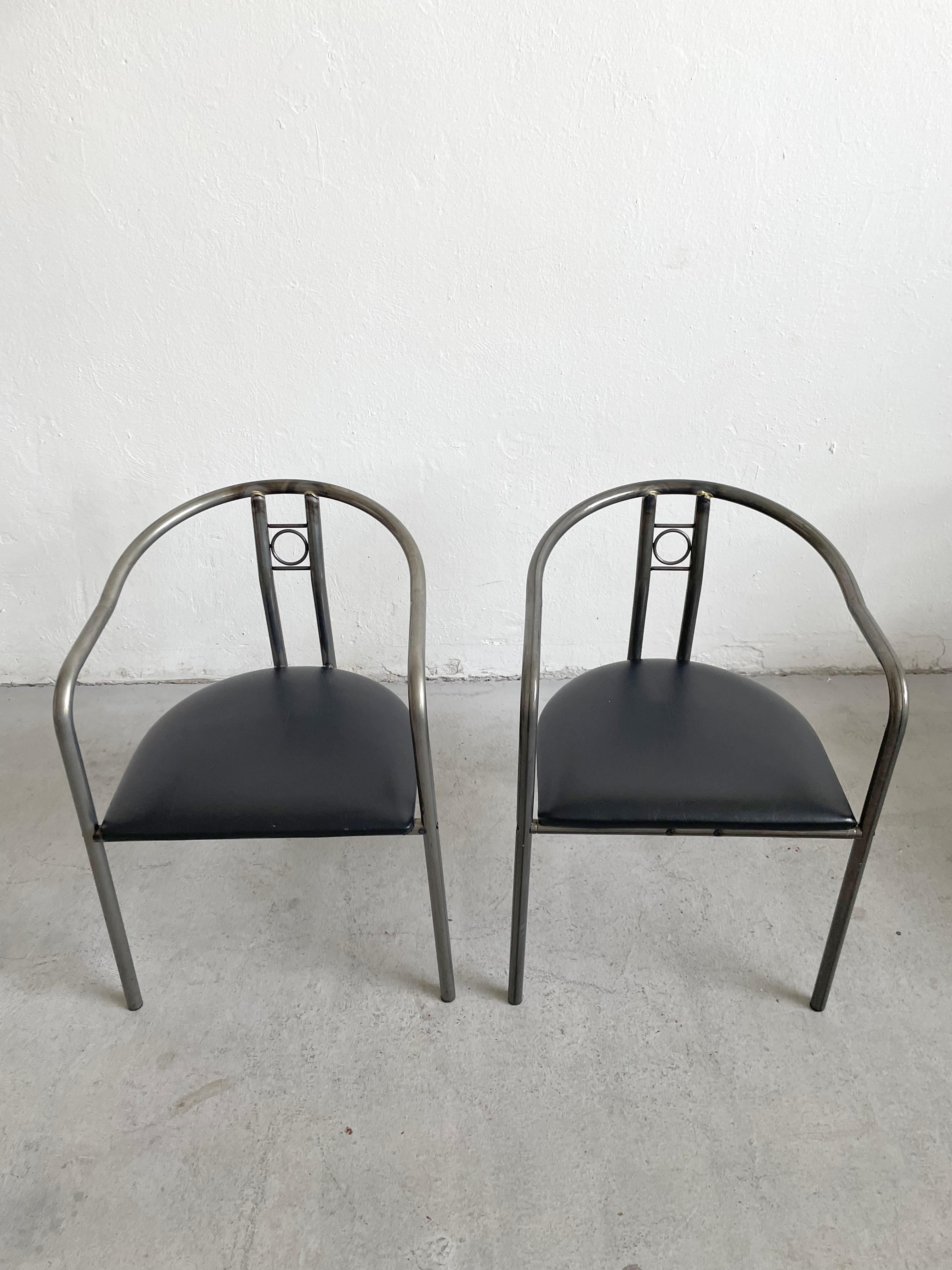 Set of 4 Postmodern Dining Chairs, Belgium 1980's In Good Condition For Sale In Zagreb, HR