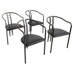 Vintage Set of 4 Postmodern Dining Chairs, Belgium 1980's