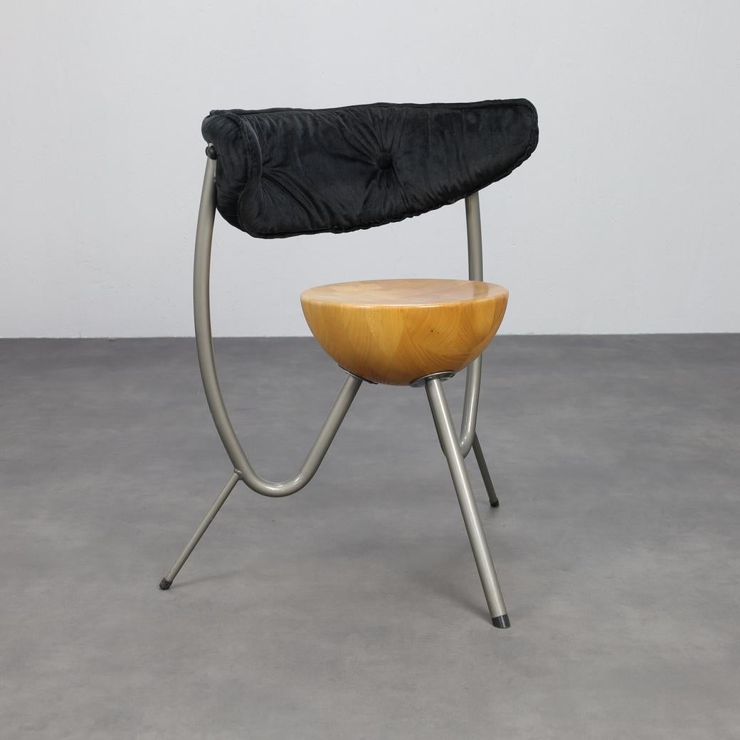 Set of 4 Postmodern Dining Chairs by Rob Eckhardt, 1980s Posmoderno en venta