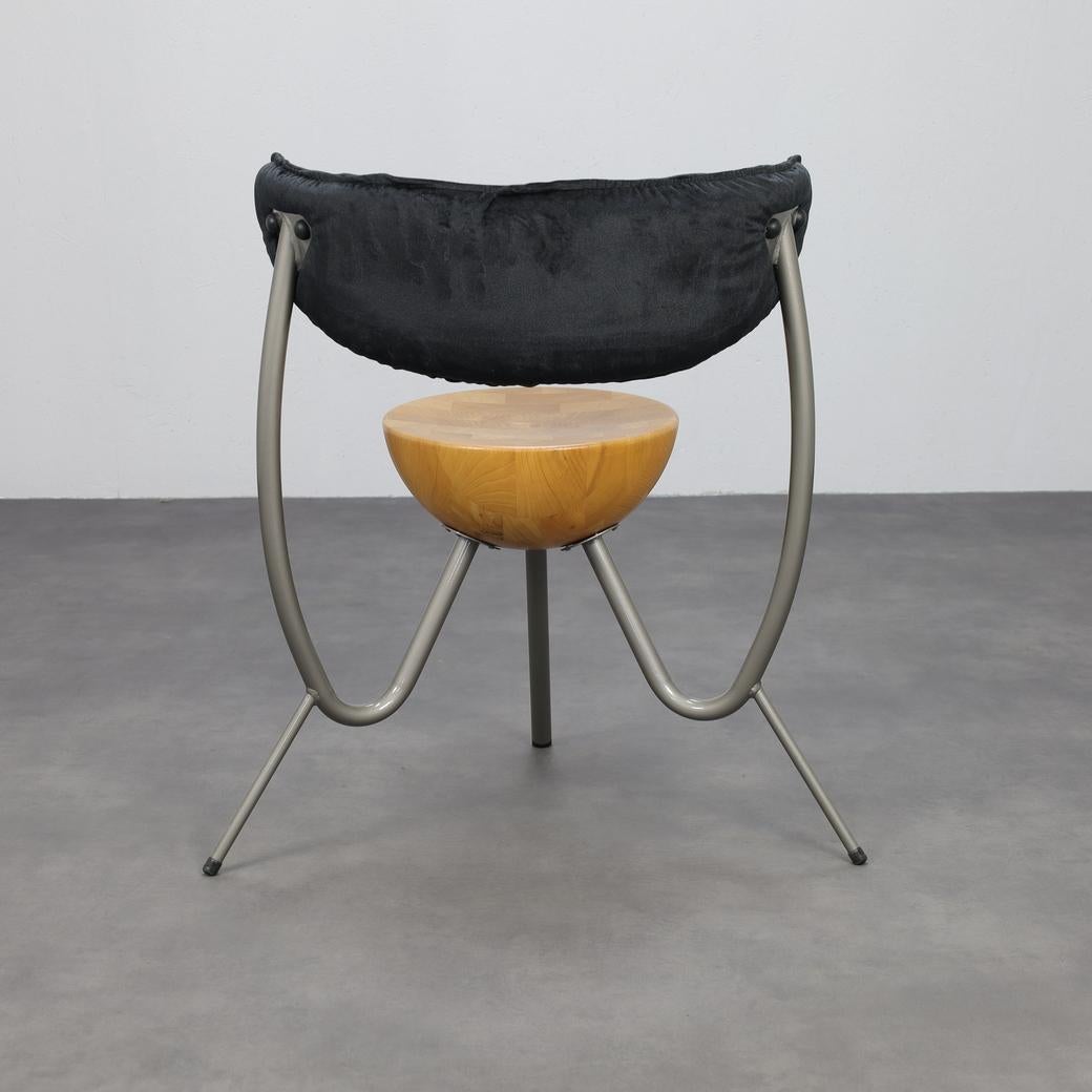 Set of 4 Postmodern Dining Chairs by Rob Eckhardt, 1980s en Bueno estado para la venta en DE KWAKEL, NL
