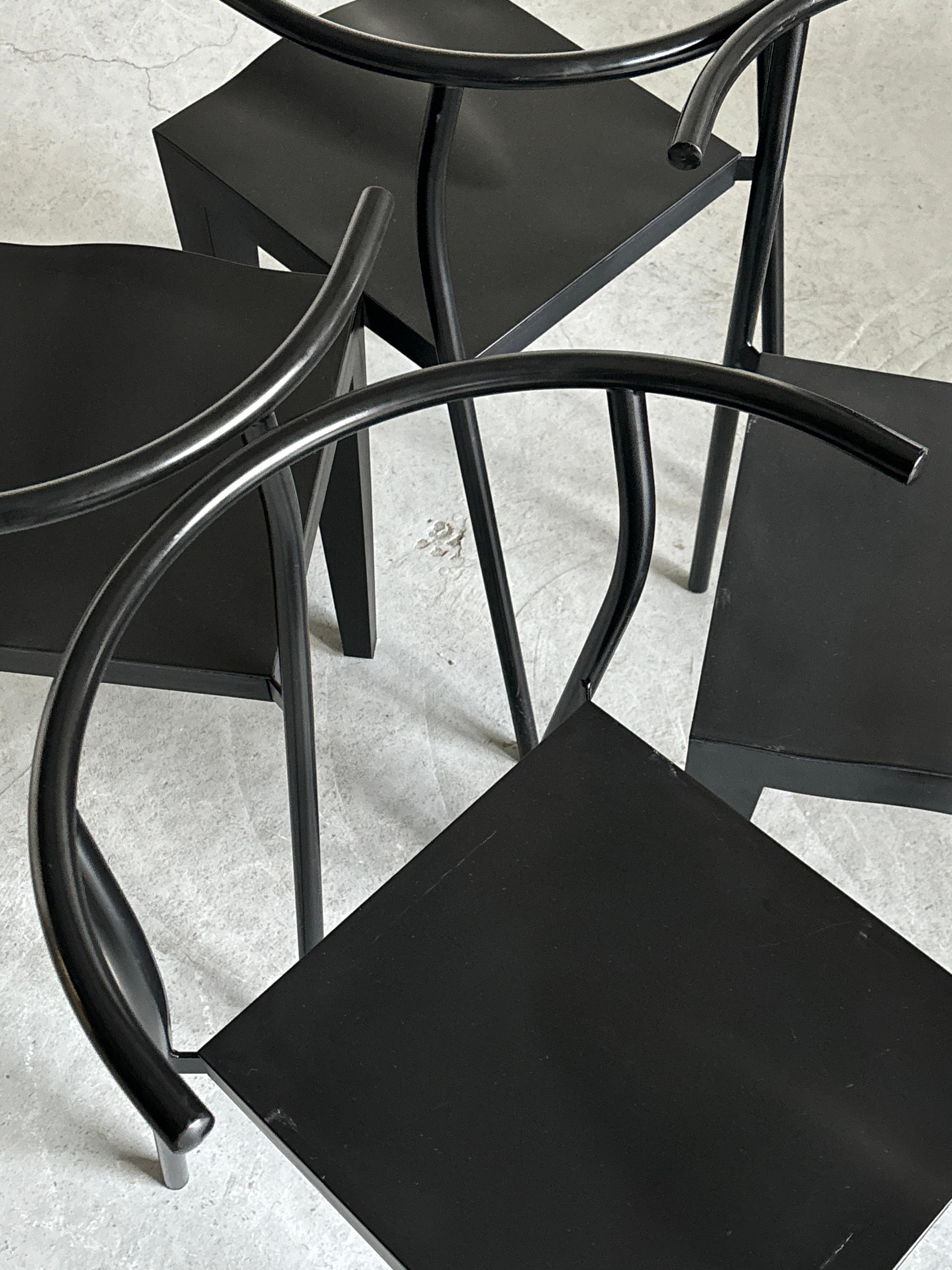 Ensemble de 4 chaises empilables postmodernes Dr. Glob de Philippe Starck pour Kartell en vente 2