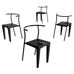 Satz von 4 postmodernen stapelbaren Stühlen „Dr. Glob“ von Philippe Starck für Kartell