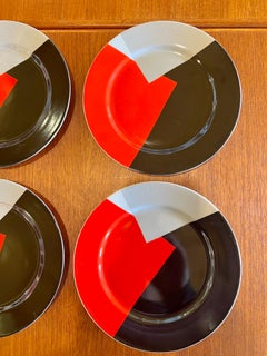 Set of 4 Postmodern Memphis Era Plates by Studio Nova Japan