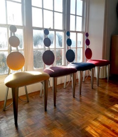Set of 4 Postmodern Memphis Style Dining Chairs by Benjamin Le, Axis, USA, 1990s
