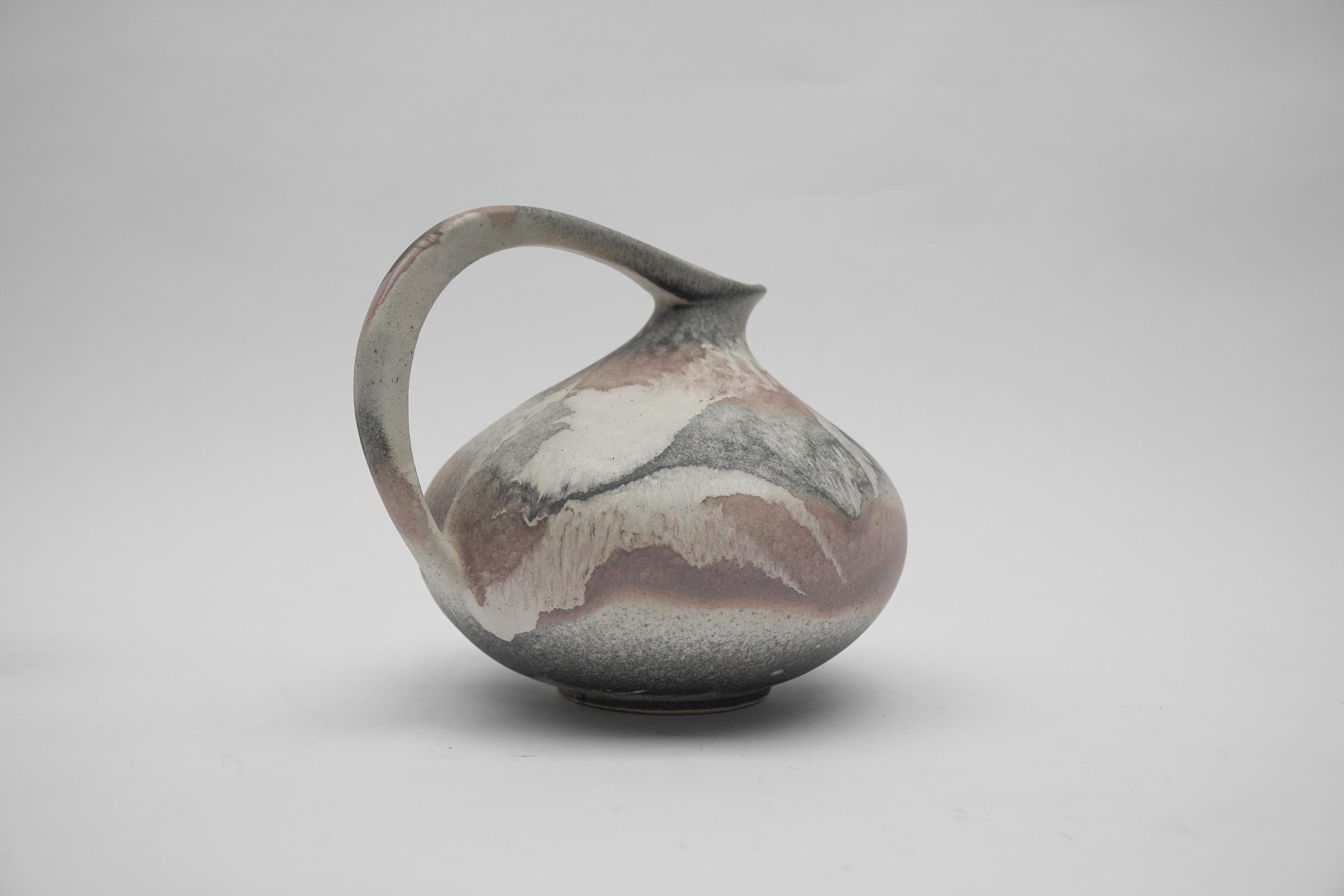 Mid-Century Modern Set of 4 Pottery Vases 