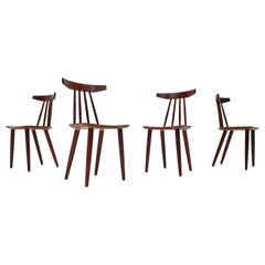 Set of 4, Poul Volther "307" Chairs in Teak for Frem Røjle, Denmark, 1960s