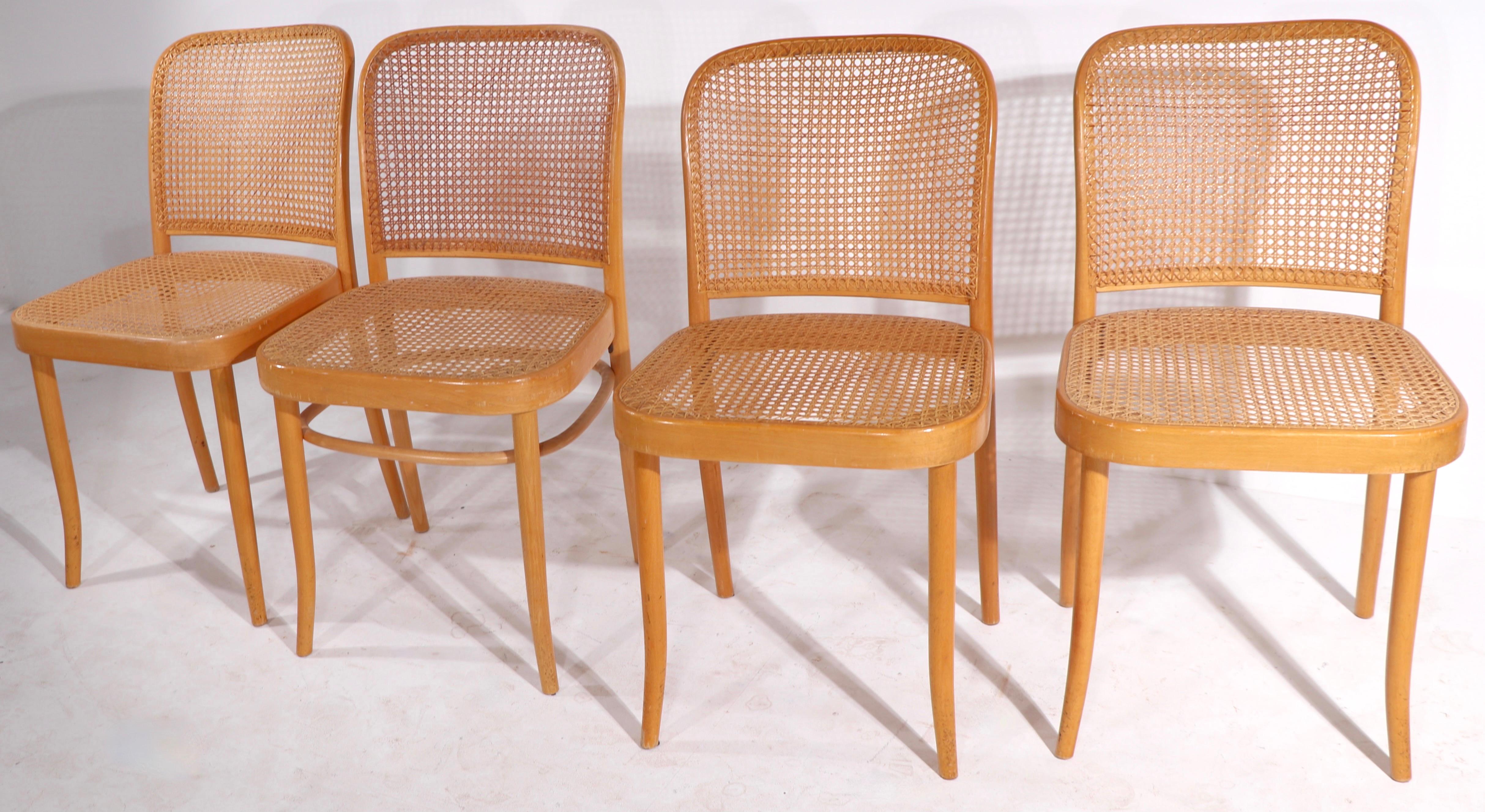 20th Century Set of 4 Prague Chairs by Breuer for Stendig