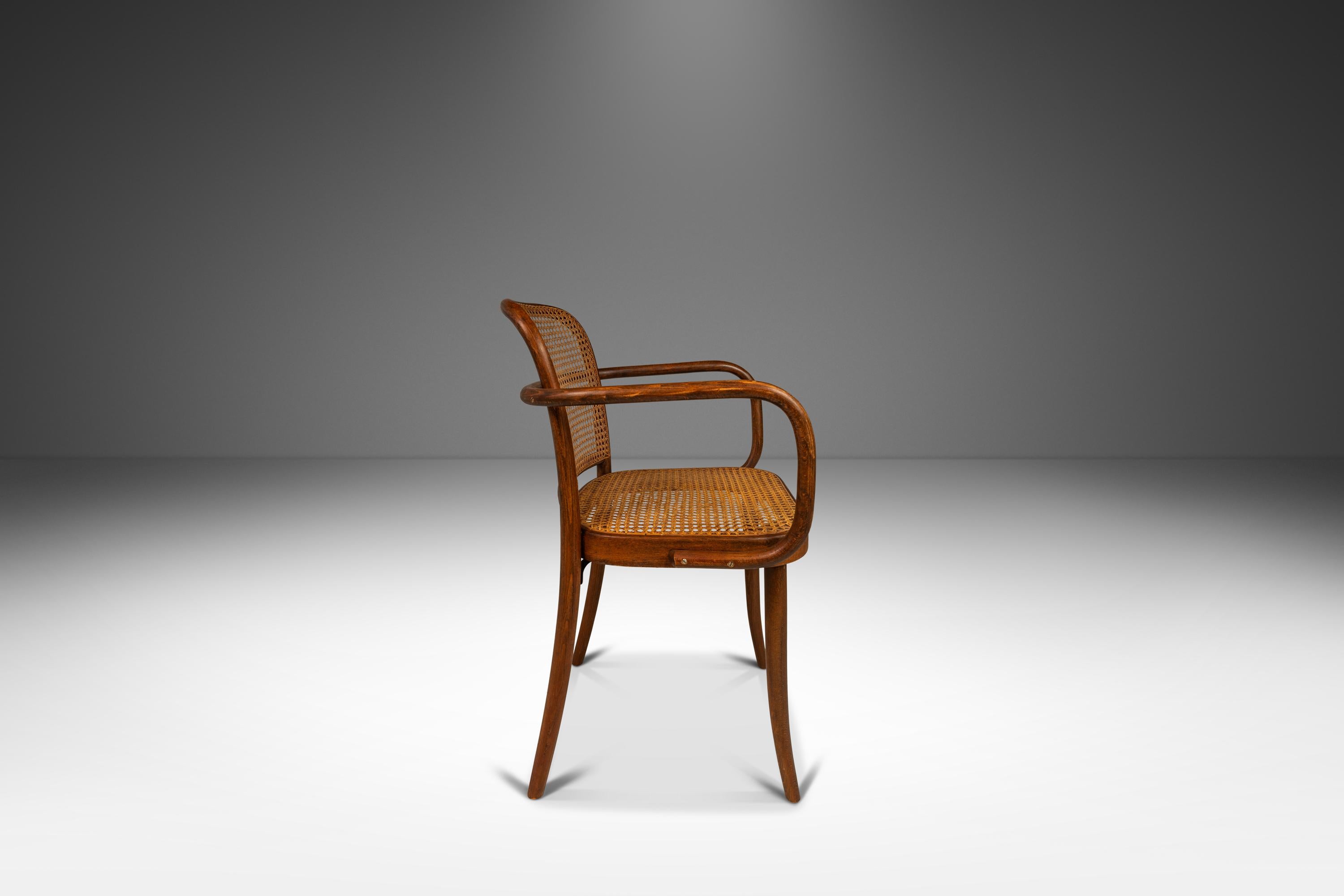 Walnut Set of 4 Prague Model 811 Chairs by Josef Frank for Stendig, Poland, c. 1960s For Sale