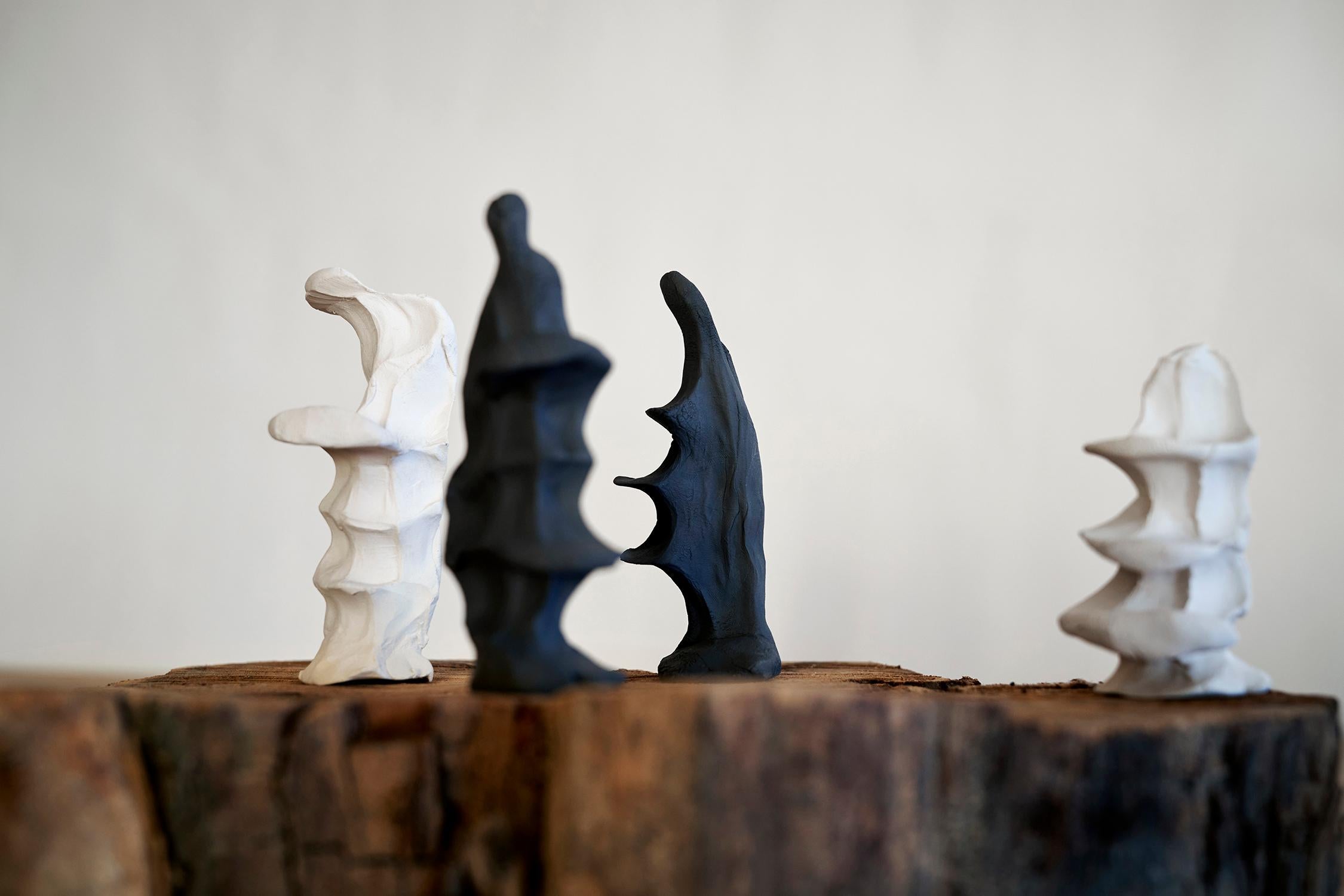 Moderne Ensemble de 4 sculptures primitives de Jean-Baptiste Van Den Heede en vente