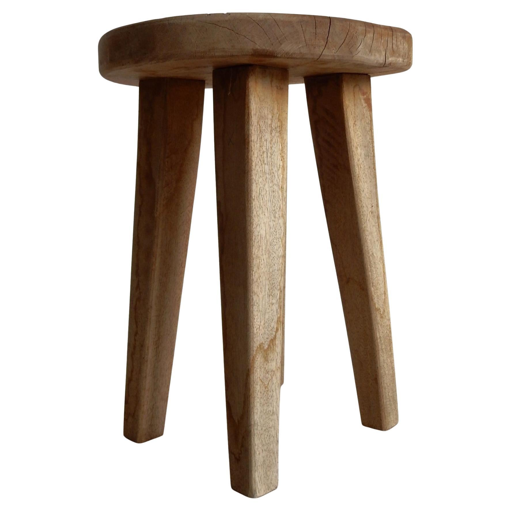 British Indian Ocean Territory Set of 4 Primitive Wabi Sabi Wood Stools For Sale