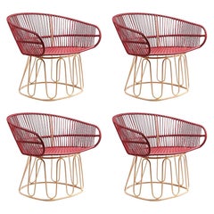 Set di 4 sedie Circo Lounge Chair viola di Sebastian Herkner