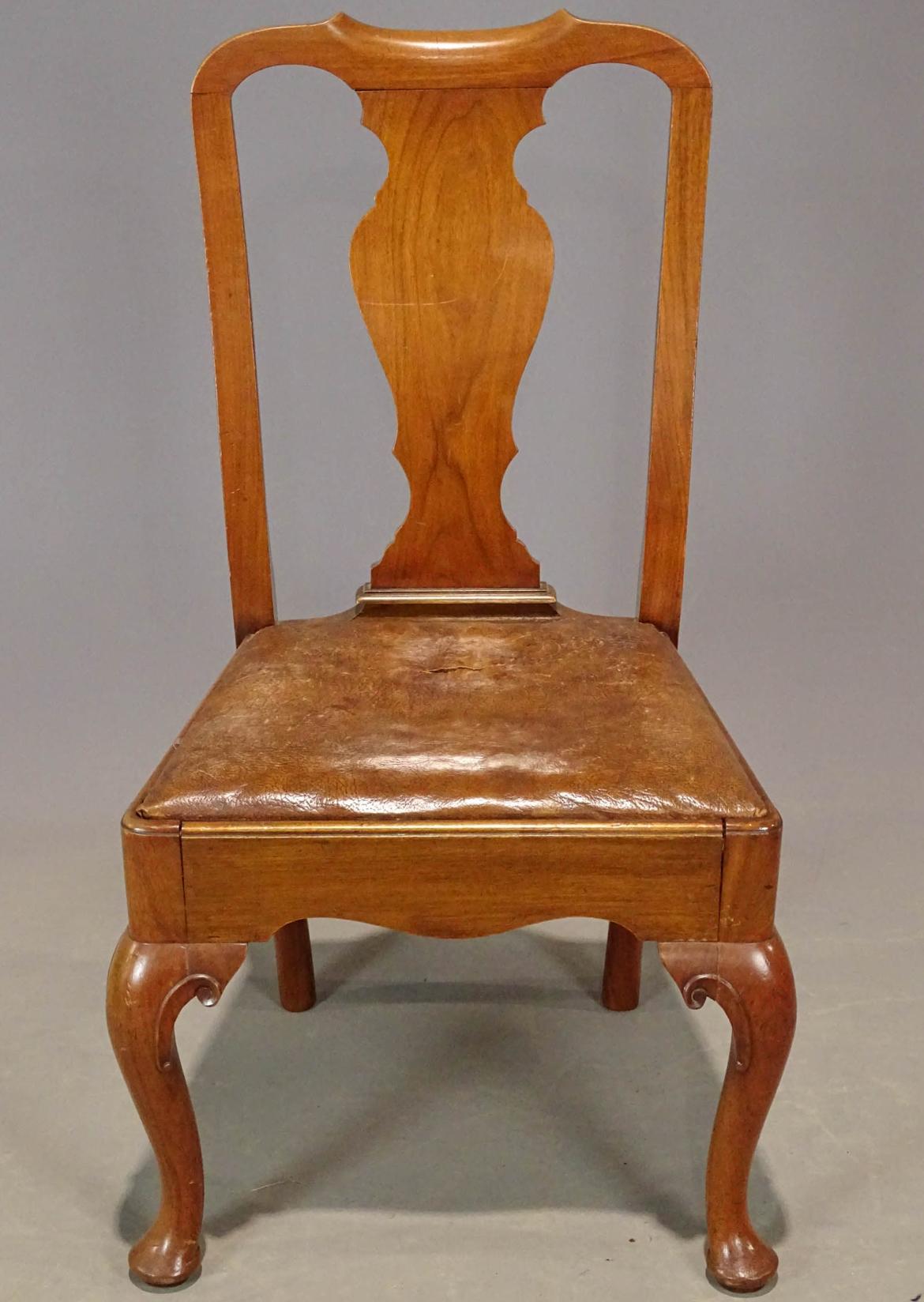 Anglais Ensemble de 4 chaises de salle à manger de style Queen Anne en vente