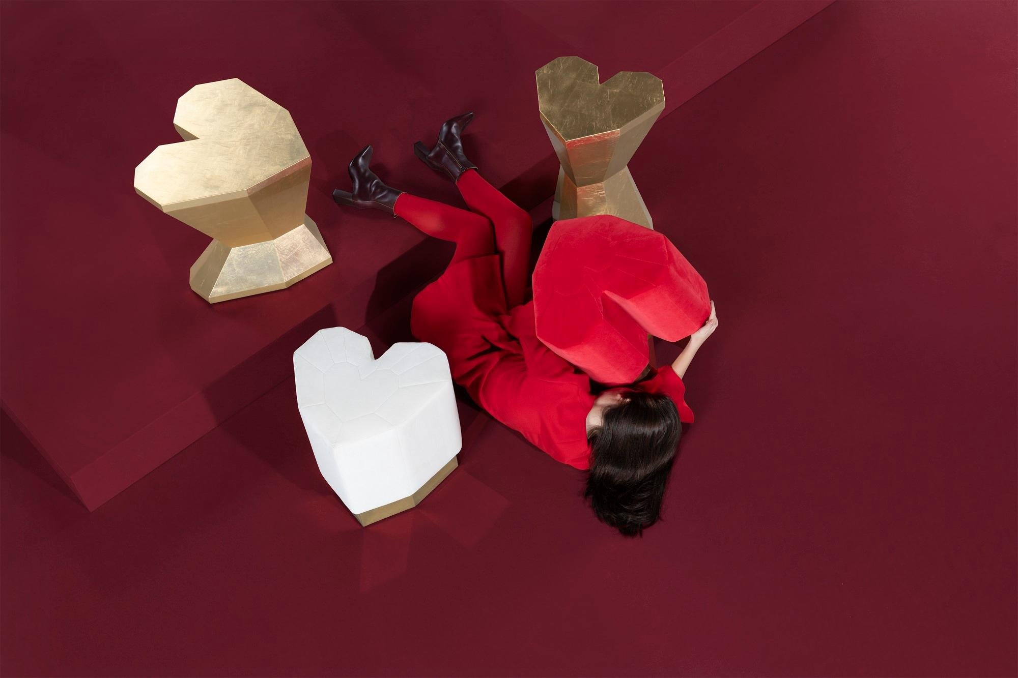 Set of 4 Queen Heart Stools by Royal Stranger For Sale 12