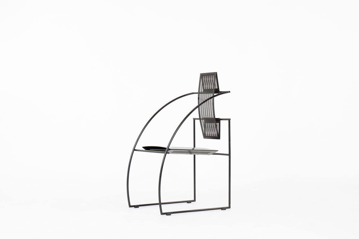 Set of 4 Quinta chairs by Mario Botta for Alias 1985 In Good Condition For Sale In JASSANS-RIOTTIER, FR